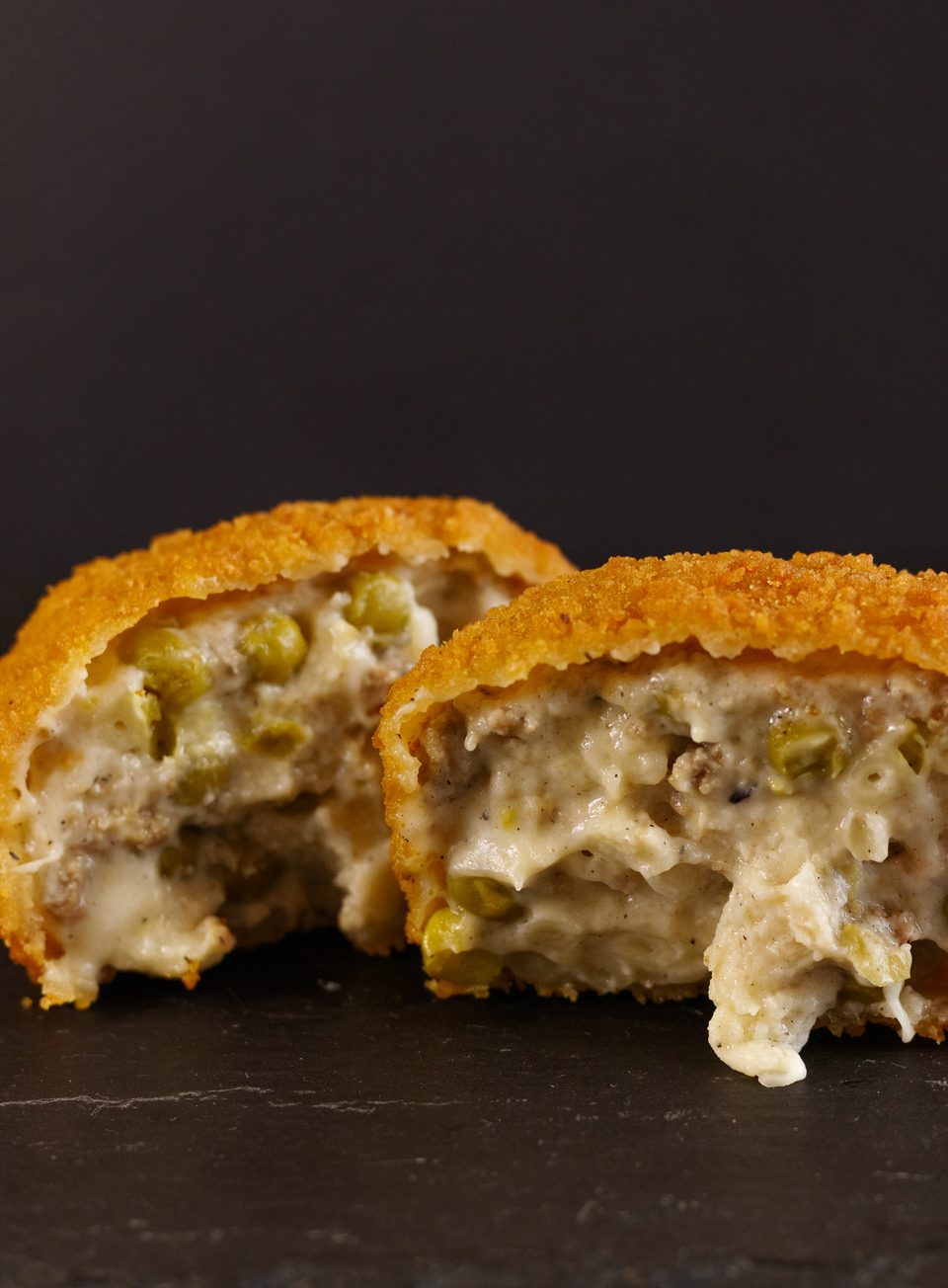 Frittatina Classica Garzia fritta e aperta: il cuore cremoso